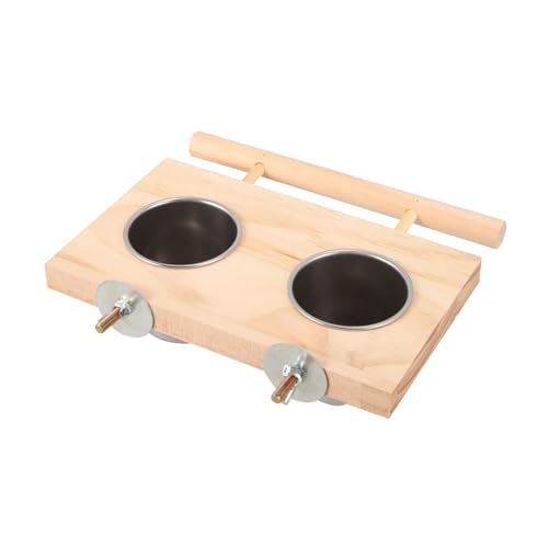 TOYANDONA Vogelfutterbecher Papagei Futternäpfe für Vögel Jay Schüssel Wasser Essen vogelfutterspender Vogelfutterstation Kleiner Vogelfutterhalter Futterspender für Vögel Rostfreier Stahl von TOYANDONA