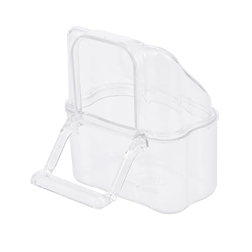 TOYANDONA Vogelfutterbehälter mit Deckel Transparenter Spender für Vogelkäfig zu Reinigen für Futter und Wasser für Verschiedene Haustiere Wie TOYANDONA Vogelfutterbehälter mit Deckel Transparenter Spender für Vogelkäfig zu Reinigen für Futter und Wasser für Verschiedene Haustiere Wie von TOYANDONA