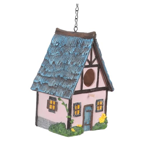 TOYANDONA Vogelhaus Aus Harz Für Draußen Hängendes Vogelnest Gartendekoration Vogelnistkasten Aus Kunstharz Vogelheim Für Außenbereich von TOYANDONA