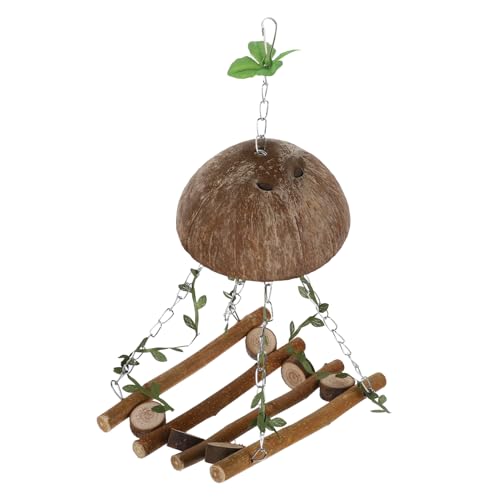 TOYANDONA Vogelkäfig Schaukel für Papageien und Wellensittiche Stabiles Kauspielzeug Langlebige Sitzstange zur Beschäftigung und Übung Bunte Hängeschaukel für Vögel von TOYANDONA