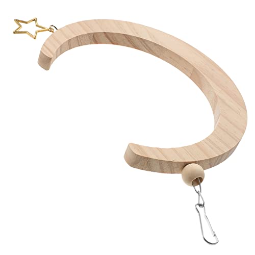 TOYANDONA Pet Bird Swing Toys Mondförmige Schaukel Für Papageien Wellensittiche Und Andere Vögel Strapazierfähiges Dekoratives Vogelspielzeug Für Käfige Große von TOYANDONA