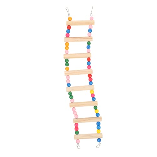 TOYANDONA Vogelleiterspielzeug Stiefleiter Wellensittich-Kletterleiter- Klettern Schritt Papagei Vogel-Kletterleiter- Vogeltrainingsleiter Vogelstange Leiter Holz von TOYANDONA