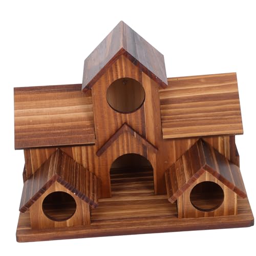 TOYANDONA Vogelnest-Ornamente Aus Holz Kolibri-vogelhaus Vogel Stehen Papageienbrutnest Sittich Nest Vogelhaus Aus Holz Vogelhäuschen Für Wildvögel Intelligenter Vogelhäuschen Hölzern Coffee von TOYANDONA