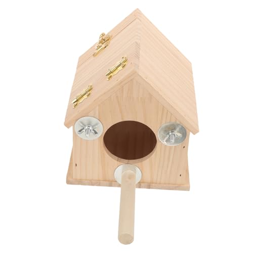 TOYANDONA Sittich Nistkasten aus Holz Brutkasten für Vögel Vogelhaus für Papageien Natürlicher Nistplatz Vogelbedarf für Heimvögel TOYANDONA Sittich Nistkasten aus Holz Brutkasten für Vögel Vogelhaus für Papageien Natürlicher Nistplatz Vogelbedarf für Heimvögel von TOYANDONA