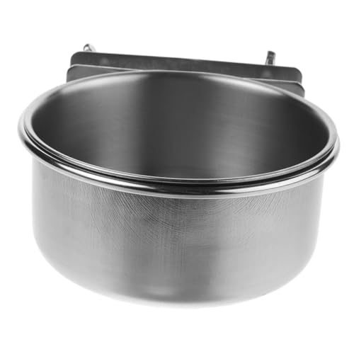 TOYANDONA Wandmontierter Hundenapf Katzennäpfe Hund Wassernapf Hängender Hundenapf Hündchen Schüssel Schüsseln Für Hundekisten Futternapf Für Hunde Papageienfütterung Rostfreier Stahl Silver von TOYANDONA
