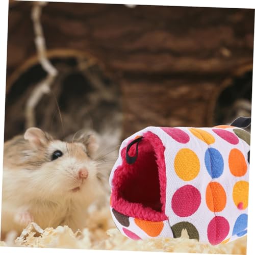 TOYANDONA Warm Gefütterte Hängematte für Kleine Tiere Stabiles Hamsterbett aus Weichem Baumwollstoff Kratzfest und Atmungsaktiv Gemütliches Versteck für Hamster und Kleintiere von TOYANDONA