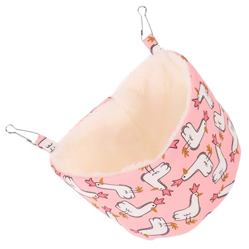 TOYANDONA Warme Hängematte für Kleintiere Hängendes Kuschelnest aus Dickem Baumwollstoff für Hamster Meerschweinchen Frettchen Kaninchenkäfig Zubehör Gemütliches Versteck für Sicheren und von TOYANDONA