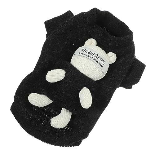 TOYANDONA Warmer Haustierpullover Wintermantel für Welpen winterwarme hundekleidung Kleiner Hundemantel Party Hundeweste für den Haushalt hundekleidung Baumwolle Black von TOYANDONA