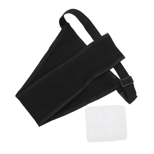 TOYANDONA Waschbare Wiederverwendbare für Hündinnen mit Auswechselbaren Saugpads Auslaufsicher Atmungsaktiv Geeignet für Hitzzyklus Indoor und Outdoor Schwarz XXL von TOYANDONA
