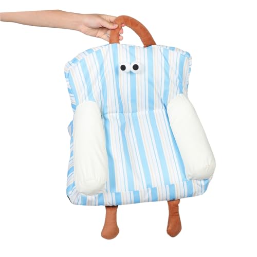 TOYANDONA Waschbares Eck Pet Sofa für Kleine Hunde und Katzen Gemütliches Abnehmbares Couch Bett Ganzjährig Nutzbar Stilvolles Haustierbett mit Armlehne Blau von TOYANDONA