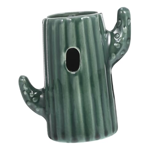 TOYANDONA Wasserflasche Für Hamster Wasserspender Haustier Klein Wasserflaschenhalter Für Hamster Mit Gerbils Wasserflaschenständer Hasenflaschenständer Hamstertränkenständer Keramik Green von TOYANDONA
