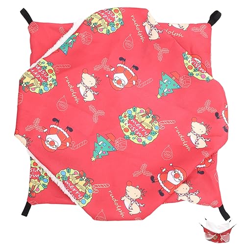 TOYANDONA Weihnachtlicher Hamster Käfig Hängematte Komfortables Kleintierbett Atmungsaktiv Kratzfest Für Hamster Ratten Chinchilla von TOYANDONA