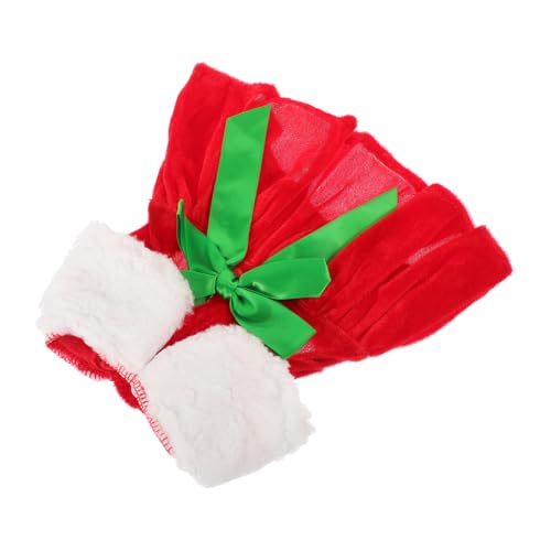 TOYANDONA Weihnachtlicher Hundepullover mit Santa Schleife Weicher Dicker Winter Welpenpullover Kuscheliges Atmungsaktives Haustierkleidungsstück für Kleine Hunde Warm und Bequem von TOYANDONA