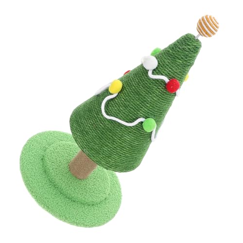 TOYANDONA Weihnachtlicher Katzenkratzbaum aus Natürlichem Sisal Hoher Kratzbaum Weihnachtsbaum Form mit Bunten Pompons Kletter und Kratzspielzeug für Kätzchen und Katzen TOYANDONA Weihnachtlicher Katzenkratzbaum aus Natürlichem Sisal Hoher Kratzbaum Weihnachtsbaum Form mit Bunten Pompons Kletter und Kratzspielzeug für Kätzchen und Katzen von TOYANDONA