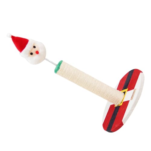 TOYANDONA Weihnachtlicher Katzenkratzbaum aus Sisal Komfortabler Kratzposten für Katzen Kreatives Kratzspielzeug für Drinnen Katzenliebhaber und rutschfest für von TOYANDONA