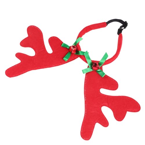 TOYANDONA Weihnachtliches Haustier Stirnband Für Katzen Verstellbar Mit Rentiergeweih Design Cosplay Zubehör Für Weihnachtsfeier Bequemes Und Sicheres Material von TOYANDONA