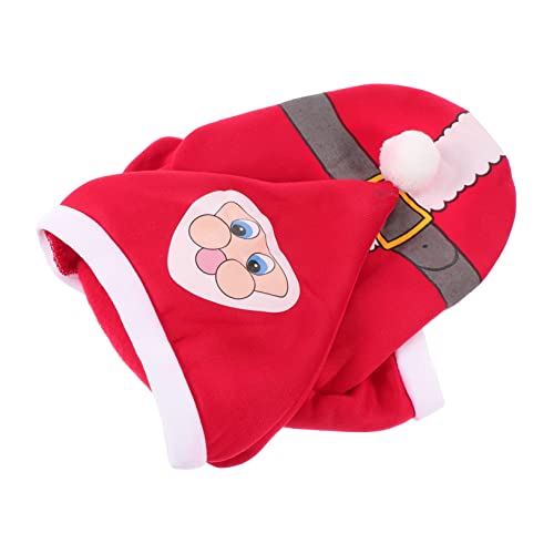 TOYANDONA Weihnachtliches Haustierkleidungs Kostüm Warmes Atmungsaktives Baumwoll Pet Mantel für Kleine Hunde und Katzen Niedlicher Cosplay Anzug für Weihnachtsfeiern und Fotosessions von TOYANDONA