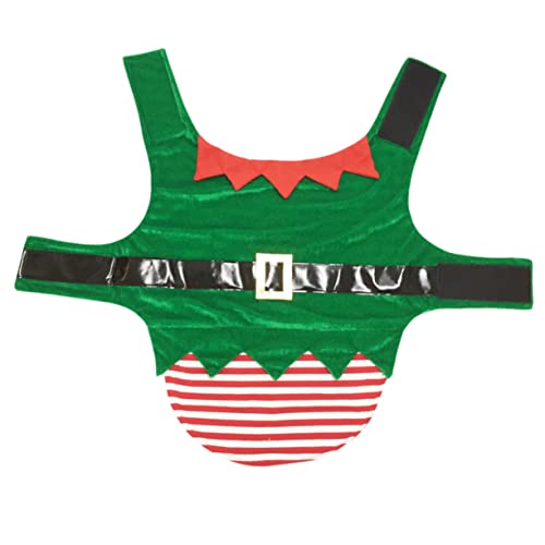 TOYANDONA Weihnachtliches Hundekostüm Elf Verkleidung Grün Pet Coat Atmungsaktiv Komfortabel Für Spaziergang Party Weihnachten von TOYANDONA