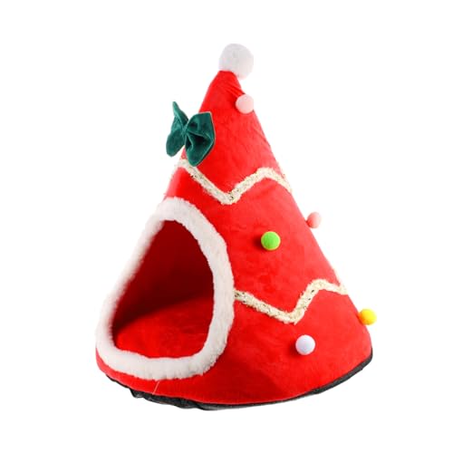 TOYANDONA Weihnachtliches Warmes Haustierbett in Baumform Winddicht Waschbar Halboffenes Design für Katzen und Kleine Hunde Langlebiges Material als Gemütliche Schlafhöhle und Rückzugsort TOYANDONA Weihnachtliches Warmes Haustierbett in Baumform Winddicht Waschbar Halboffenes Design für Katzen und Kleine Hunde Langlebiges Material als Gemütliche Schlafhöhle und Rückzugsort von TOYANDONA