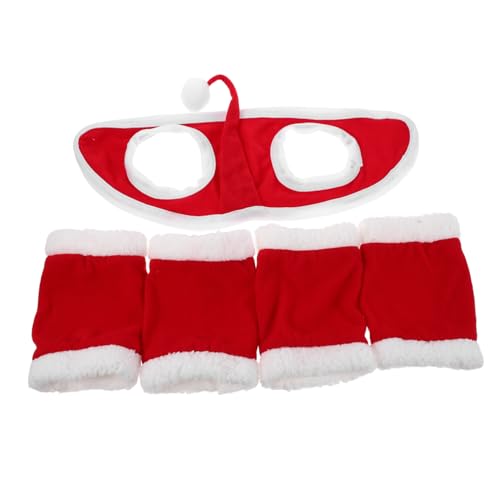 TOYANDONA Weihnachts Pferdekostüm Zubehör Elf Pferde Beine Schutz und Hut für Festliche Partys Training mit Weichem Tragegefühl und Einfachem An Ausziehen TOYANDONA Weihnachts Pferdekostüm Zubehör Elf Pferde Beine Schutz und Hut für Festliche Partys Training mit Weichem Tragegefühl und Einfachem An Ausziehen von TOYANDONA