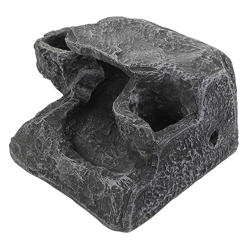 TOYANDONA Widerstandsfähige Sonnenplattform für Schildkröten aus Resin Dekorative Terrarienlandschaft mit Versteckhöhle Multifunktionale Kletter und Ruhefläche für Aquarium und Reptilien von TOYANDONA