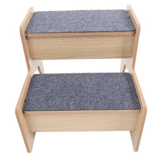 TOYANDONA 2-Stufige Hundetreppe aus Holz Bequeme Haustiertreppe für Kleine Hunde und Katzen rutschfest Leicht zu Erklimmen für Sofa und Bett TOYANDONA 2-Stufige Hundetreppe aus Holz Bequeme Haustiertreppe für Kleine Hunde und Katzen rutschfest Leicht zu Erklimmen für Sofa und Bett von TOYANDONA