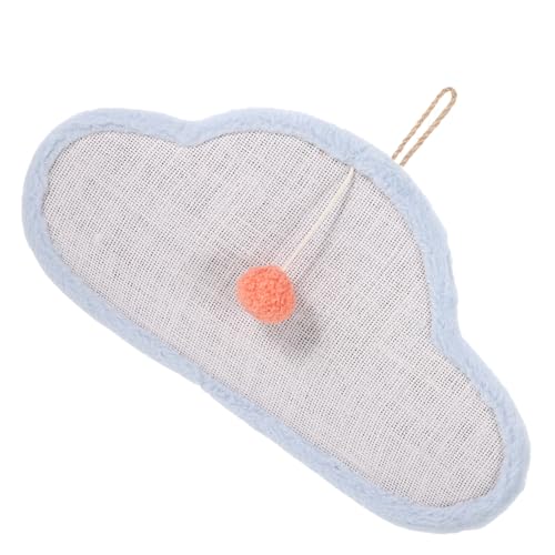 TOYANDONA Wolkenförmiges Katzenkratzbrett Kratzmatte aus Widerstandsfähigem Sisal Lustiges Katzenspielzeug zum Schutz von Sofa Teppich Möbeln Leicht Platzierbar für Kitten und Katzen von TOYANDONA