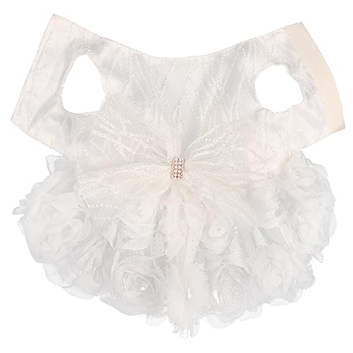 TOYANDONA Zartes Hundekleid Tutu Für Hunde Kleines Hundekleid Formelles Hundekleid Hundehochzeitskleid Party Welpen Chihuahua Dekorationen Hundehochzeitskleidung Hunde Tutu Kleid von TOYANDONA