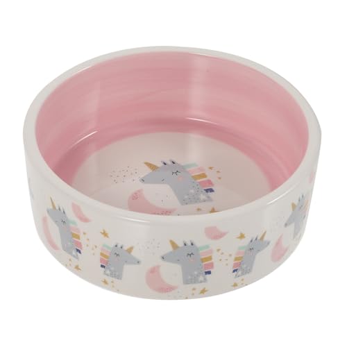 TOYANDONA hundefutternapf Futternapf für Haustiere tierfutterbehälter pet Water Bowl näpfe für Katzen cat Bowl Tierfutterautomat aus Keramik Haustierbedarf Nackenschutzschale Rosa von TOYANDONA