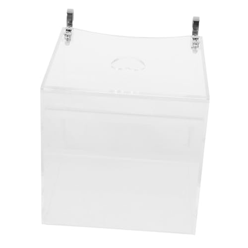 TOYANDONA papagei badewanne Badezubehör Haustier Papageien Badewanne modern kleine vogeltränke für käfig Vogelbad hängender Vogeltränkenwürfel Vogel Papageien Badewanne Acryl Transparent von TOYANDONA