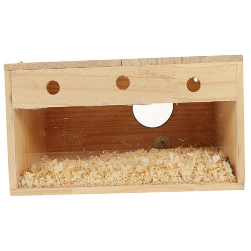 TOYANDONA Nistkasten Aus Holz Vogelhaus Vogelnest Sittich Zucht Box Für Garten Hinterhof Mit Tischdesign Zur Fütterung Dekoration Für Outdoor-Gebrauch von TOYANDONA