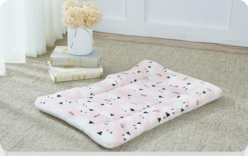 TOYOCC Dicke Haustier-Schlafmatte, warme Bodenmatte für Herbst und Winter, universelle Decke für Katzen und Hunde (32 * 25cm, Hell-Pink) von TOYOCC
