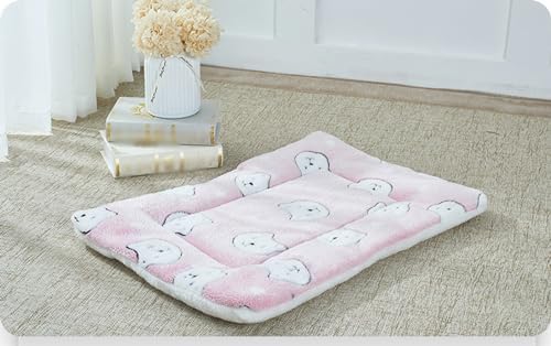 TOYOCC Dicke Haustier-Schlafmatte, warme Bodenmatte für Herbst und Winter, universelle Decke für Katzen und Hunde (32 * 25cm, Rosa) von TOYOCC