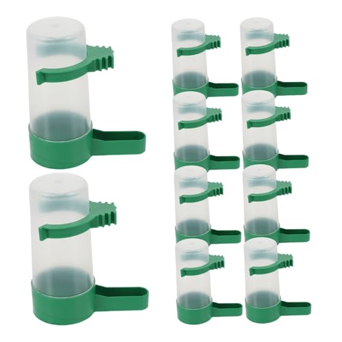 TOYZFRIENDY 10 Stück Teiliges Automatischer Tauben wasserspender aus Transparentem Selbstnachfüllende Trinkschalen mit Stabilem Design für Vogelkäfige Leicht Ablesbarer Wasserstand von TOYZFRIENDY