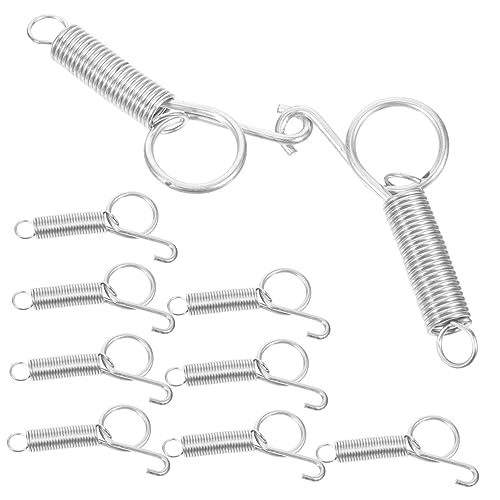 TOYZFRIENDY 10 Stück Teiliges Galvanisierter Türfederhaken für Kaninchenkäfige Vogelkäfige und Taubenkäfige Rostfrei Einfach zu Montieren Universeller Käfigtür Befestigungshaken für Haustiere von TOYZFRIENDY
