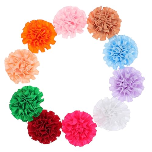 TOYZFRIENDY 10 Stück Teiliges Hundehalsband Blumen aus Hochwertigem Atmungsaktiv und Langlebig Bunte Dekorblumen für Katzen und Welpen Flexibel und Bequem für und Besondere Anlässe von TOYZFRIENDY