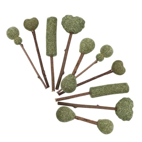 TOYZFRIENDY 10 Stück Teiliges Katzenminze Sticks Natürliches Katzenspielzeug in Lutscherform Fördert und Verdauungspflege Interaktives Kätzchenspielzeug für Katzen gegen Langeweile und Stress von TOYZFRIENDY