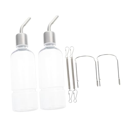 TOYZFRIENDY 2 STÜCK Kaninchen Trinkflasche mit Halterung Auslaufsichere Wasserflasche für Nager Transparente Kunststoff Edelstahl Trinkflasche zum Aufhängen für Hasen Hamster Chinchillas TOYZFRIENDY 2 STÜCK Kaninchen Trinkflasche mit Halterung Auslaufsichere Wasserflasche für Nager Transparente Kunststoff Edelstahl Trinkflasche zum Aufhängen für Hasen Hamster Chinchillas von TOYZFRIENDY