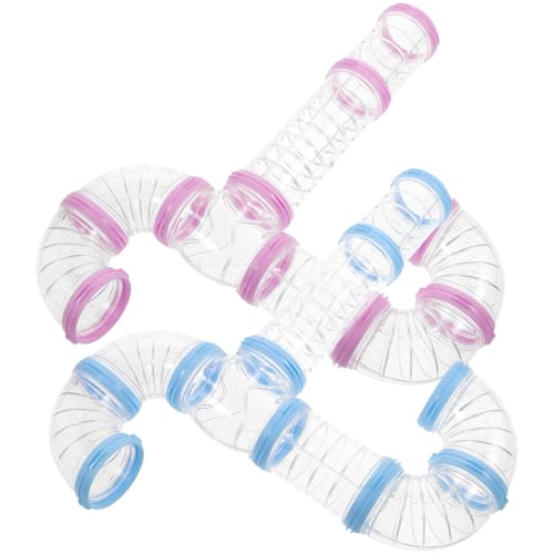 TOYZFRIENDY 2 Sätze DIY Externer Hamster Tunnel Röhre Klare Kleintier Spieltunnel Erweiterung für Hamster Käfig Zubehör Rosa Blau TOYZFRIENDY 2 Sätze DIY Externer Hamster Tunnel Röhre Klare Kleintier Spieltunnel Erweiterung für Hamster Käfig Zubehör Rosa Blau von TOYZFRIENDY