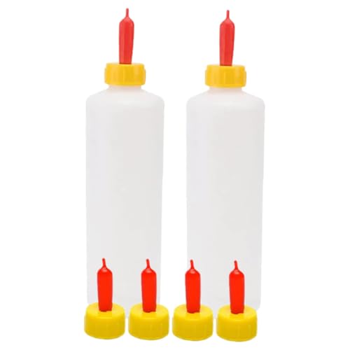 TOYZFRIENDY 2 Sätze Lämmer Milchflasche mit Ersatzsaugern Vielseitiger Ziegen und Kälbernuckelflasche Leicht zu Reinigen für Neugeborene Kleintiere und Ranch von TOYZFRIENDY