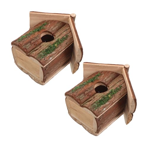 TOYZFRIENDY 2 Stück Hängendes Vogelhaus im Landhausstil Robustem Holz Wetterfeste Garten-Cottage Nistkasten für Balkon und Terrasse Dekorative Villa für Singvögel Wie und Spatz TOYZFRIENDY 2 Stück Hängendes Vogelhaus im Landhausstil Robustem Holz Wetterfeste Garten-Cottage Nistkasten für Balkon und Terrasse Dekorative Villa für Singvögel Wie und Spatz von TOYZFRIENDY