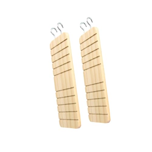 TOYZFRIENDY 2 Stück Hamster Kletterleiter aus Natürlichem Holz Beißfestes Langlebiges Kletterspielzeug für Kleine Haustiere Sichere Glatte Oberfläche als Plattform und Käfigzubehör von TOYZFRIENDY