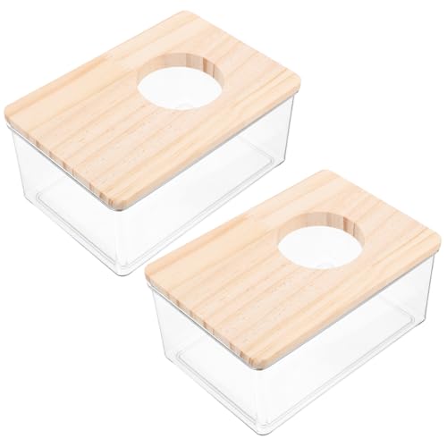 TOYZFRIENDY 2 Stück Hamster Sandbad Box aus Klarem Glatte Kanten Leicht zu Reinigen als Tägliches Hamster Badezimmer und Chinchilla Sandbad Kleintier Badewanne Zubehör TOYZFRIENDY 2 Stück Hamster Sandbad Box aus Klarem Glatte Kanten Leicht zu Reinigen als Tägliches Hamster Badezimmer und Chinchilla Sandbad Kleintier Badewanne Zubehör von TOYZFRIENDY