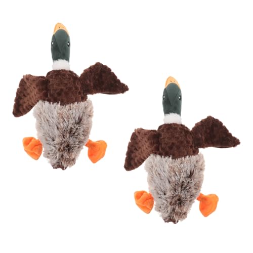 TOYZFRIENDY 2 Stück 野鸭狗狗玩具 Hundespielzeug Gefüllt Robustes Hundespielzeug Interaktives Fasanenspielzeug Mit Geräuschen Welpen Beißspielzeug Hunde von TOYZFRIENDY