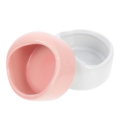 TOYZFRIENDY 2 Stück Keramik Hamster Futternapf Bruchsicher Hygienisch Glatt für Hamster Chinchilla und Kleintiere Dekorativ Pflegeleicht Sicher und Umweltfreundlich für Käfig und von TOYZFRIENDY