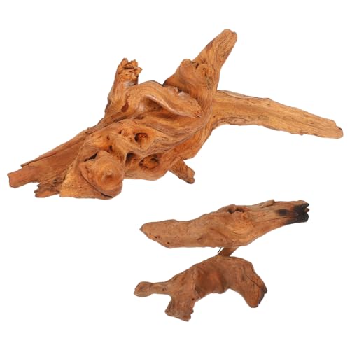 TOYZFRIENDY 2 Stück Natürliches Aquarium Drifting Wood Kleines Holzdekor für Fischbecken und Reptilien Sicher Leicht zu Reinigen Einzigartiges Design für Aquatische Landschaften von TOYZFRIENDY