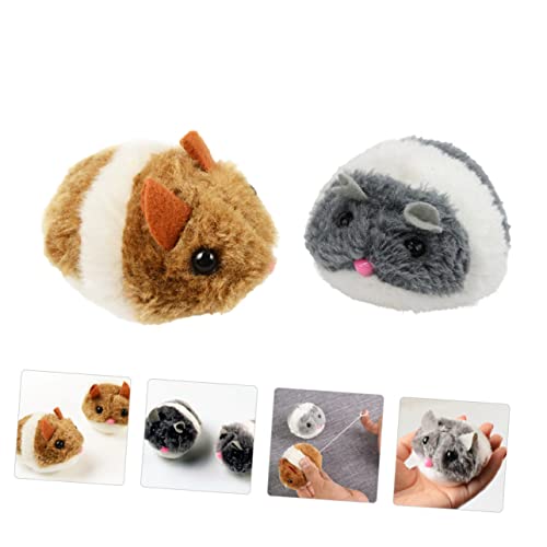 TOYZFRIENDY 2 Stück Plüsch Maus Katzenspielzeug mit Vibrations Geräuschfunktion Interaktives Kätzchenspielzeug Fördert Beschäftigung und Gesundheit von Hauskatzen Gemischte Designs von TOYZFRIENDY