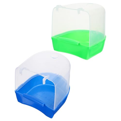 TOYZFRIENDY 2 Stück Praktische Vogelbadewanne zum Aufhängen für Vogelkäfig Bunte Kunststoff badewanne für Wellensittiche und Papageien Transparentes Design zur Stressfreien Reinigung und TOYZFRIENDY 2 Stück Praktische Vogelbadewanne zum Aufhängen für Vogelkäfig Bunte Kunststoff badewanne für Wellensittiche und Papageien Transparentes Design zur Stressfreien Reinigung und von TOYZFRIENDY