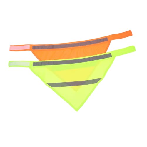 TOYZFRIENDY 2 Stück Reflektierendes Hundeschal mit Fluoreszierendem Sicherheitsstreifen Atmungsaktiv Waschbar Modisch für Nachtspaziergänge Jagd Camping Geeignet für Haustiere Zufällige Farbe von TOYZFRIENDY