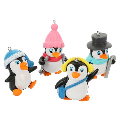 TOYZFRIENDY 2 Stück Teiliges Aquarium Deko mit Schwimmenden Pinguinfiguren Langlebige Detailreiche Kunststoffornamente für Teich Aquarium und Wohnzimmer Lebensechte Schwimmende Dekoration von TOYZFRIENDY
